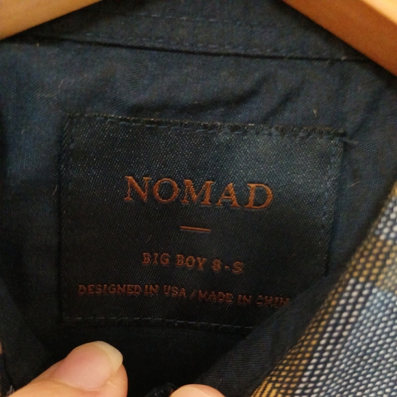 Boys Nomad Plaid Button-up Dress Shirt With Pocket Size 8 - Picture 4 of 5